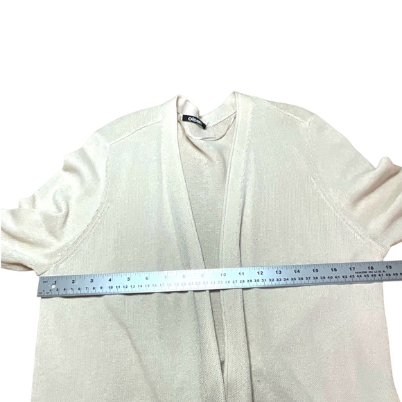 OLSEN Linen Cotton Blend Open Front Cardigan Drawstring Back Roll Tab Sleeves 12 - Picture 6 of 12